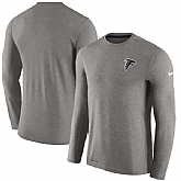 Men's Atlanta Falcons Nike Charcoal Coaches Long Sleeve Performance T-Shirt,baseball caps,new era cap wholesale,wholesale hats